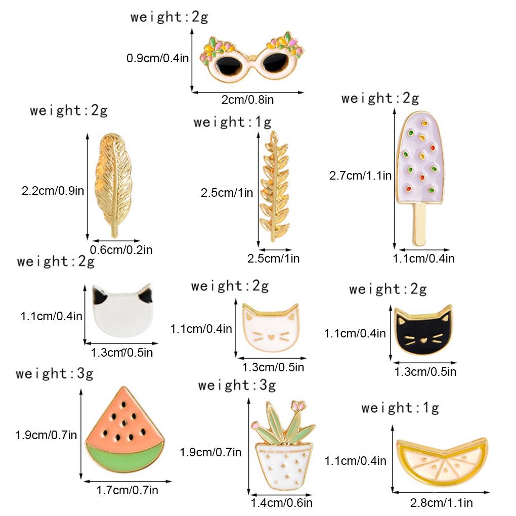 Adorable Plants Pins Fruit Watermelon Pin Personalized Children Brooch Metal Badge Multicolor Jewelries Glasses Brooches