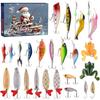 Fishing Advent Calendar 2025 Adult Men Teen Boys 24 Days Christmas Countdown Advent Calendar Fishing Lure Baits Tackle Set