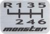 MONSTER SPORT Эмблема схемы переключения передач Тип II для 86/BRZ 6-ступенчатая (ZZPP25J)