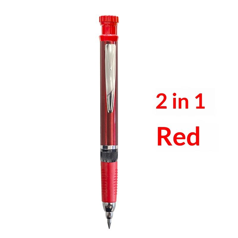 2,8 мм 2-в-1 Деревообрабатывающий механический карандаш со стержнем и встроенной точилкой для глубоких отверстий Плотницкий разметочный карандаш Инструмент