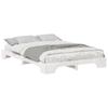 Bed Frame White 140 x 220 cm Solid Pine Wood