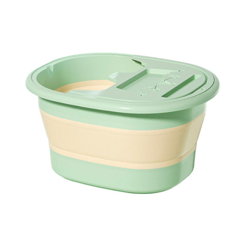 Складная ванночка для ног Таз для мытья ног для массажа ног Расслабление Корзина с крышкой Компактное замачивание ног