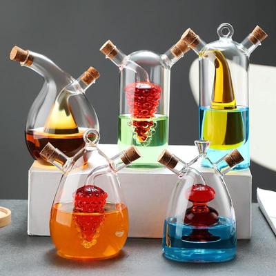 Жаропрочная стеклянная бутылка двойного назначения для масла и уксуса, для приправ
