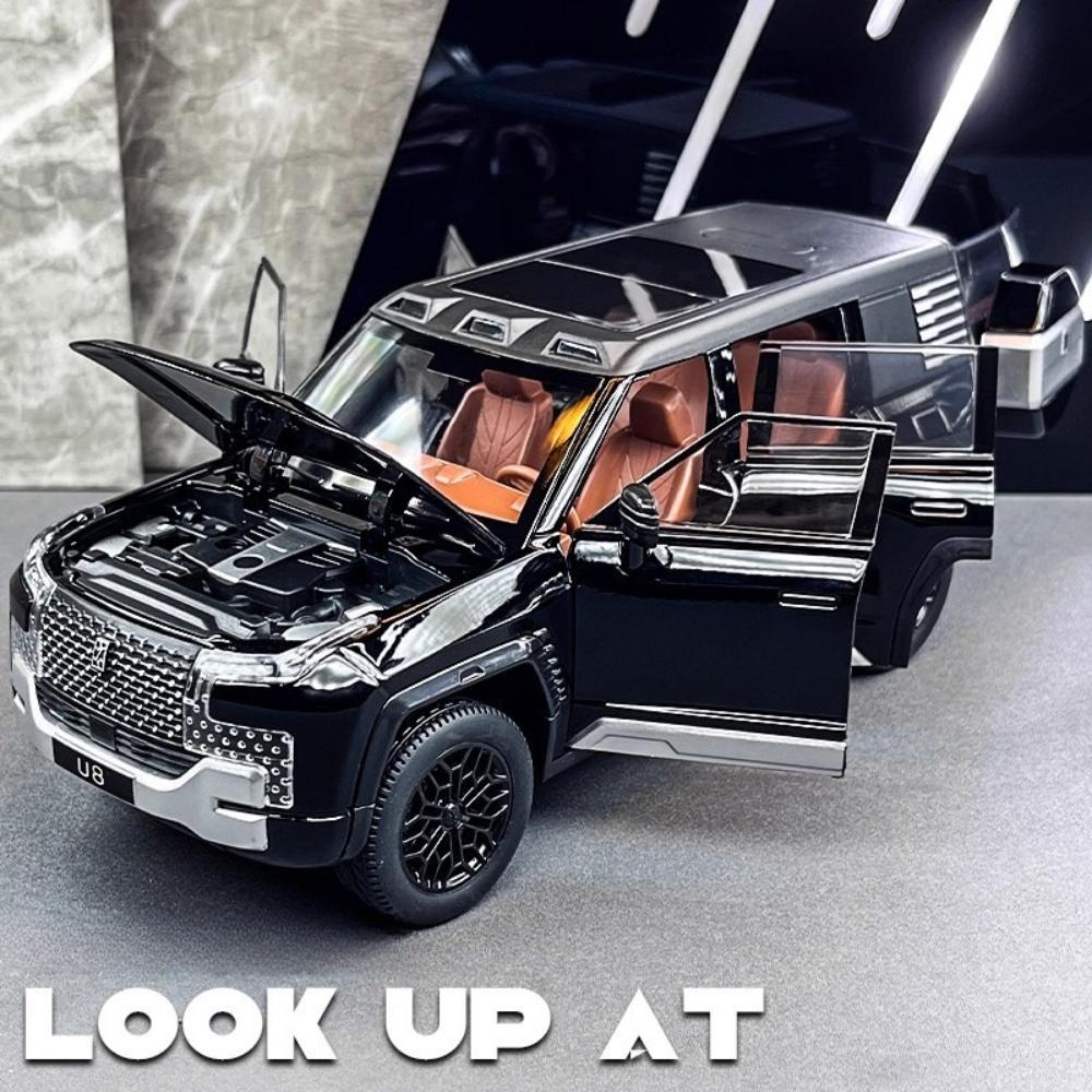 1:24 BYD U8 Delica Кемпер RV Модель Игрушечная Машинка Амортизация Двери Открываются Металлическая Литая Модели Внедорожников Лучшие Подарки для Детей