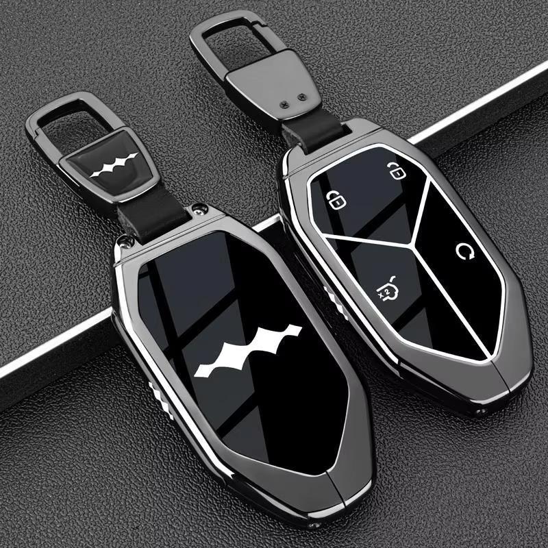 Чехол-брелок для ключа автомобиля Оболочка Брелок Для BYD Equation Leopard 8 Leopard 5 2025 2024 Сплав цинка Кожаный Держатель Защита Аксессуары