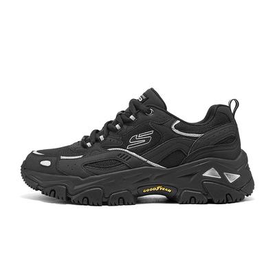 DLites Hiker Ткань Синтетическая кожа Удобные Модные Прочные Баланс Увеличенная высота Низкие Папины кроссовки Мужские кроссовки Черный 237423-BKSL