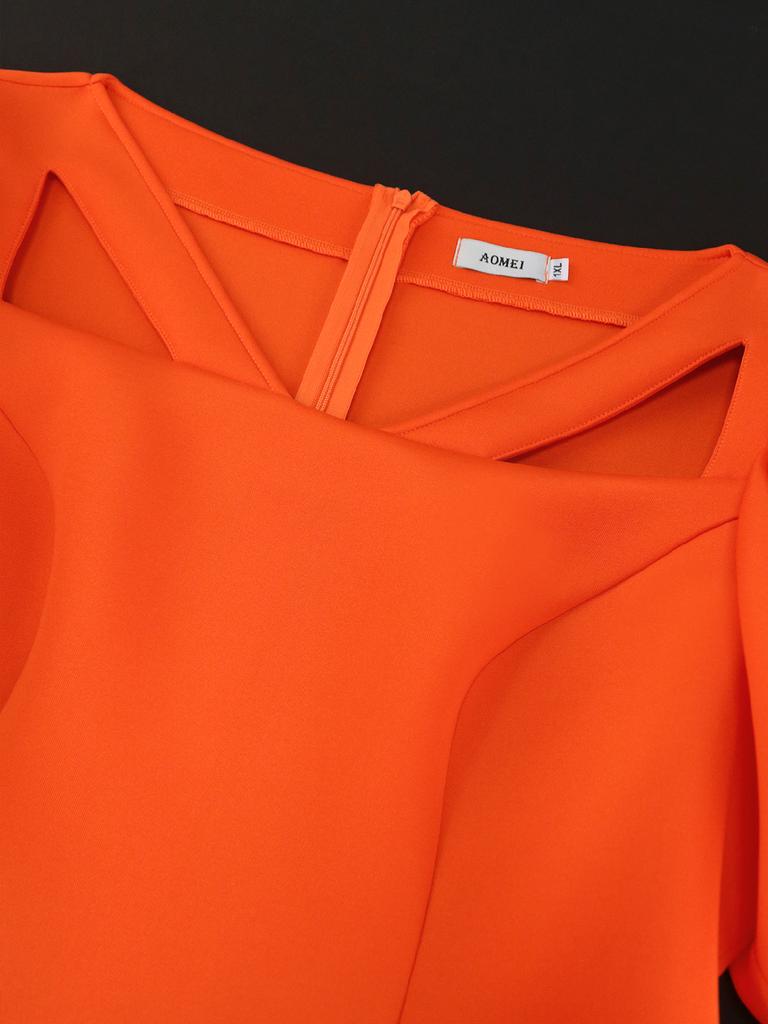 AOMEI Скромные стильные вечерние платья для женщин с квадратным воротником и короткими рукавами-фонариками, обтягивающие бедра, африканские вечерние халаты, новинка на день рождения