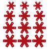 12pcs Pot Pan Protectors Cuttable Reusable Washable Pan Stacking Protectors for Plates Red