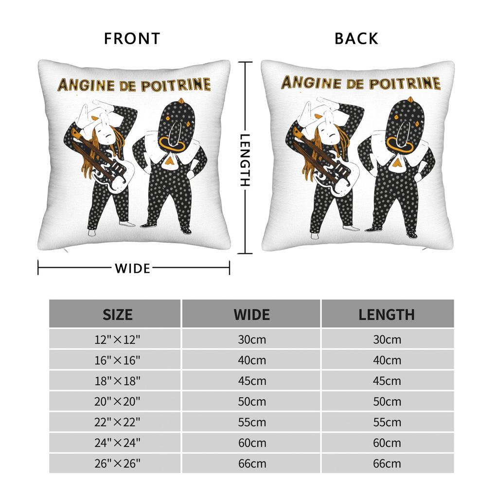 Pillow Case Angine De Poitrine Rock Band Custom Pillow Cover For Chair Sofa Home Decor Vintage Pillowcases