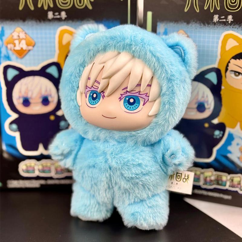 Оригинальный Eaki Jujutsu Kaisen Сезон 2 Вечеринка в кошачьем парке Годжо Сатору Плюшевая кукла-подвеска в виде модели для коллекции в слепой коробке Подарок-%