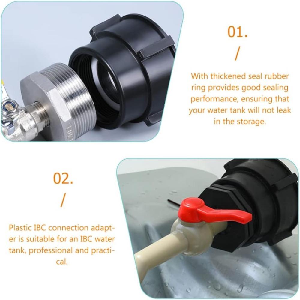 2-дюймовый фитинг-адаптер Пластиковый контрфорсный адаптер Прочный соединитель сливной пробки Водяной бак