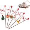 Pet Playing Cute Exercise Funny Cat Tease Toy Christmas Cat Wand Tease Wand Interactive Stick