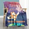Bluey 72 Personalized Name Blanket Lightweight Personalized Blanket Soft Warm Cozy Suitable for Picnics Living Room Nap Office Chair