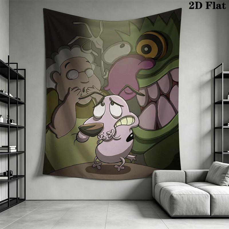 Timid Cartoon Puppy Pattern Home Decor Tapestry, Wall Hanging, Decorative RV Wall Cloth.ZGT0914238