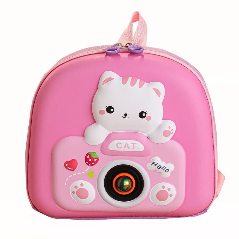 Рюкзак с мультяшным принтом котенка, легкий, дышащий, детский школьный рюкзак