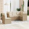 VidaXL Garden Lounge Set with Cushions 5 Pcs Beige Braided Resin 3217638