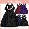 Women Medieval Marie Antoinette Costume Renaissance Gothic Victorian Dress Maxi