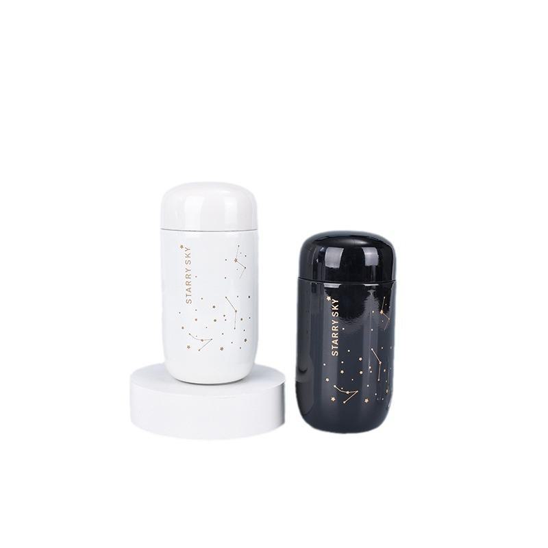 Мини-термос Starry Sky 304 из нержавеющей стали — модный и компактный с логотипом