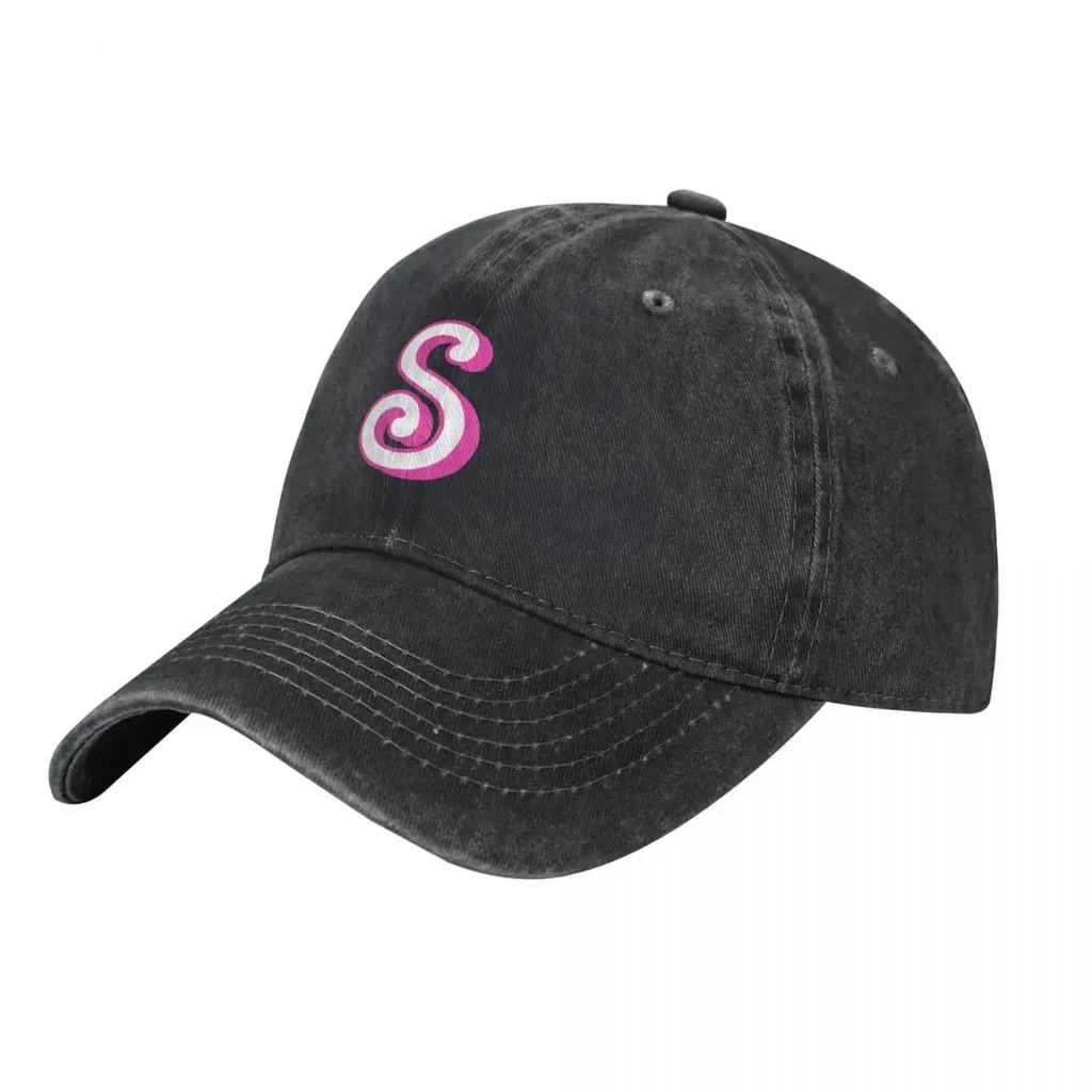 Bubble Pink Letter S Monogram Initial Alphabet Baseball Cap Unisex hat hats for Unisex Luxury Unisex cap For Women Unisexs