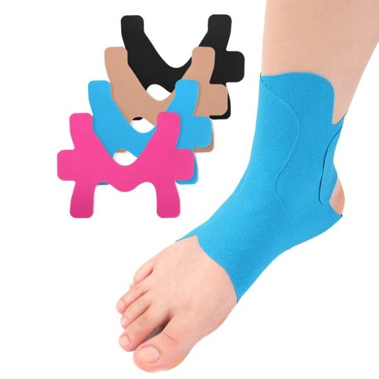 Предварительно нарезанная кинезио тейп лента для колена Облегчение боли в колене Поддержка связок Стабильность Эластичная Дышащая Спортивная Кинетическая Лента-патч для мышц колена и голеностопа