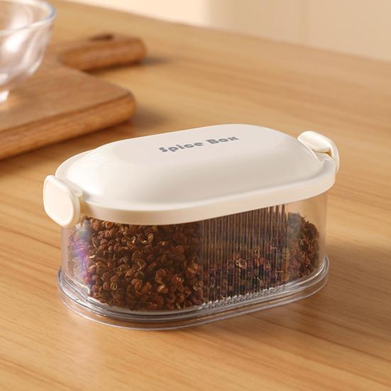 Одно-двухслойная штабелируемая коробка для приправ Прочное уплотнение Водонепроницаемый Компактная банка для специй Штабелируемая герметичная коробка для пищевых продуктов