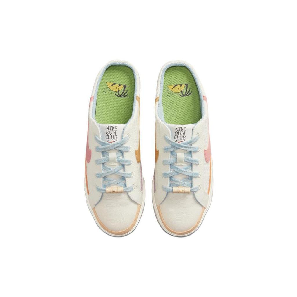 Nike Женские кроссовки Court Legacy Mule Sail Light Madder Root, белые поношенные-синие DV1741-181