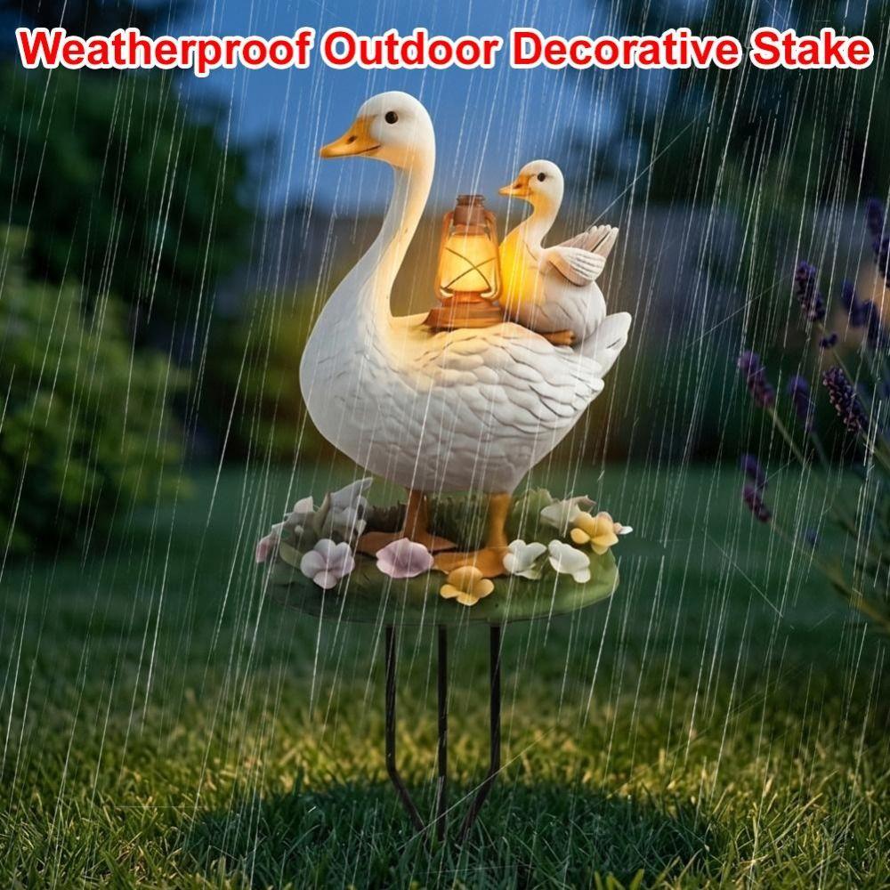 Acrylic Duck Yard Sign Lantern Pattern Ground Stake New Goose Garden Stake  Animal Yard Decor