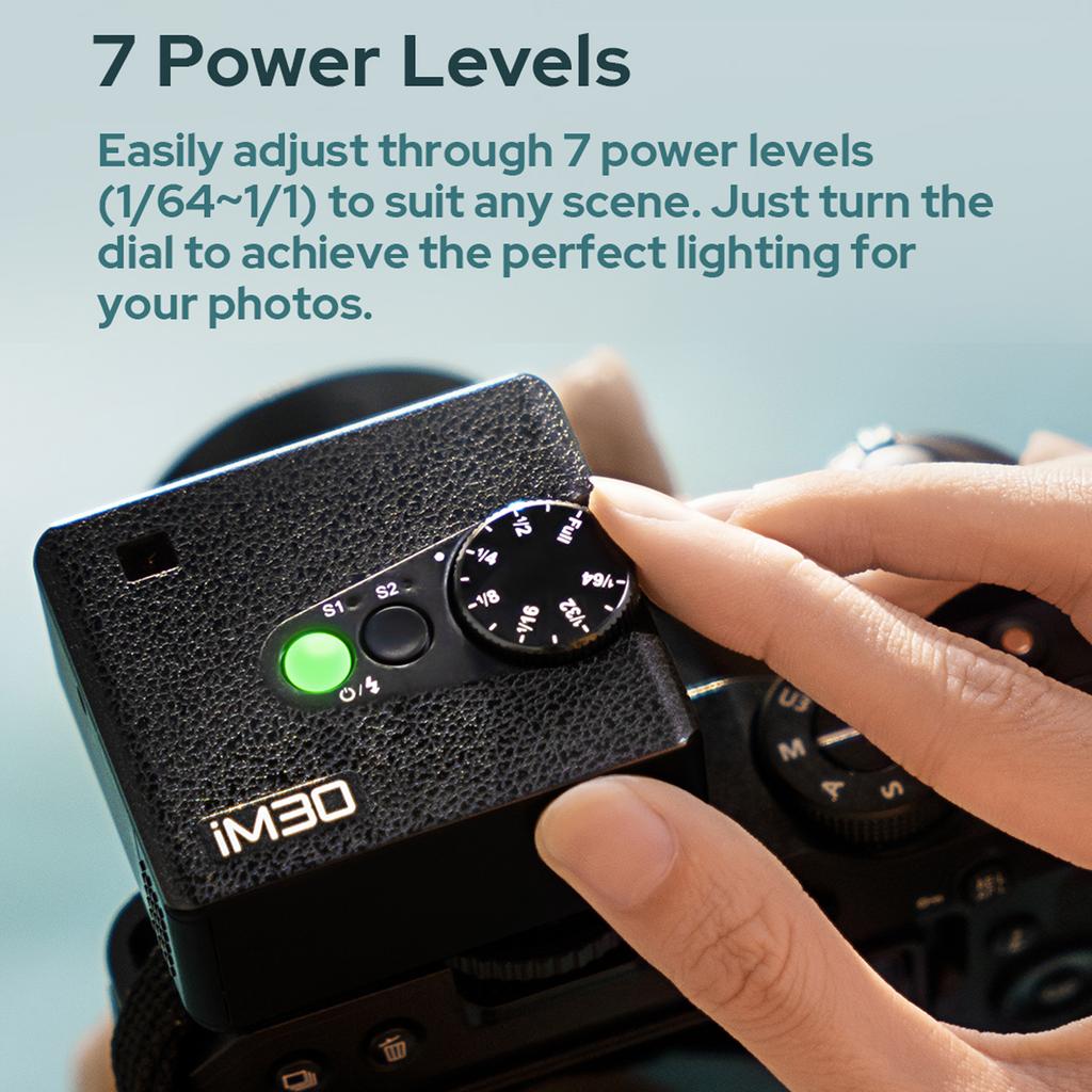 Накамерная вспышка Godox iM30 Mini GN15 Speedlite, 7 уровней мощности, время перезарядки 3,6 с