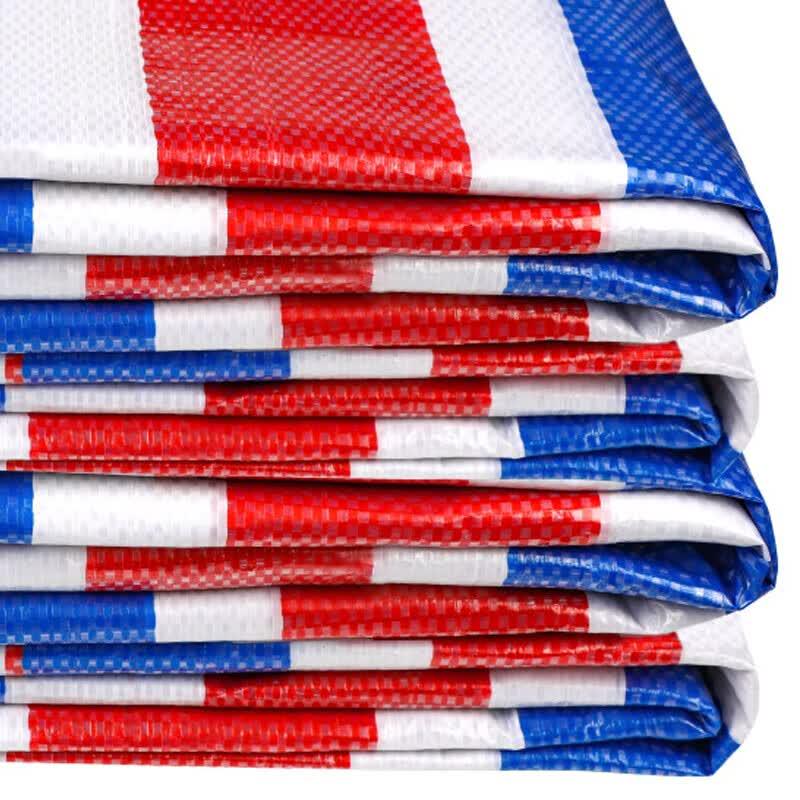 Baige Three-Color Striped Polyethylene Tarp Roll