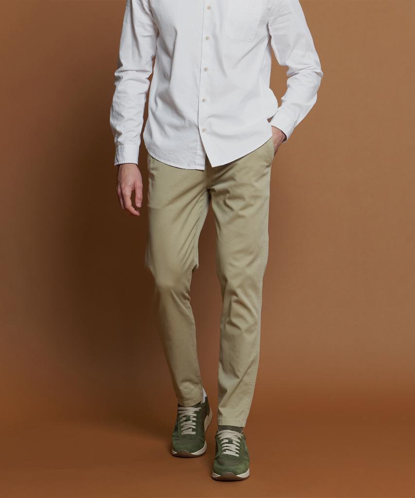 PANICALE Beige Drawstring Cotton Blend Twill Pants
