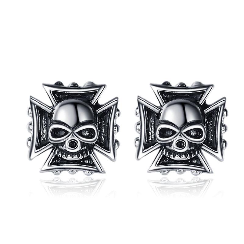 Кольцо с черепом в стиле ретро, модное, индивидуальное, властное, ожерелье, серьги, подарок на Хэллоуин