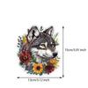 Car Stickers Flower Wolf Waterproof Vinyl Decals Auto Body Window Bumper Decor Motorcycle Helmet Stickers TM312