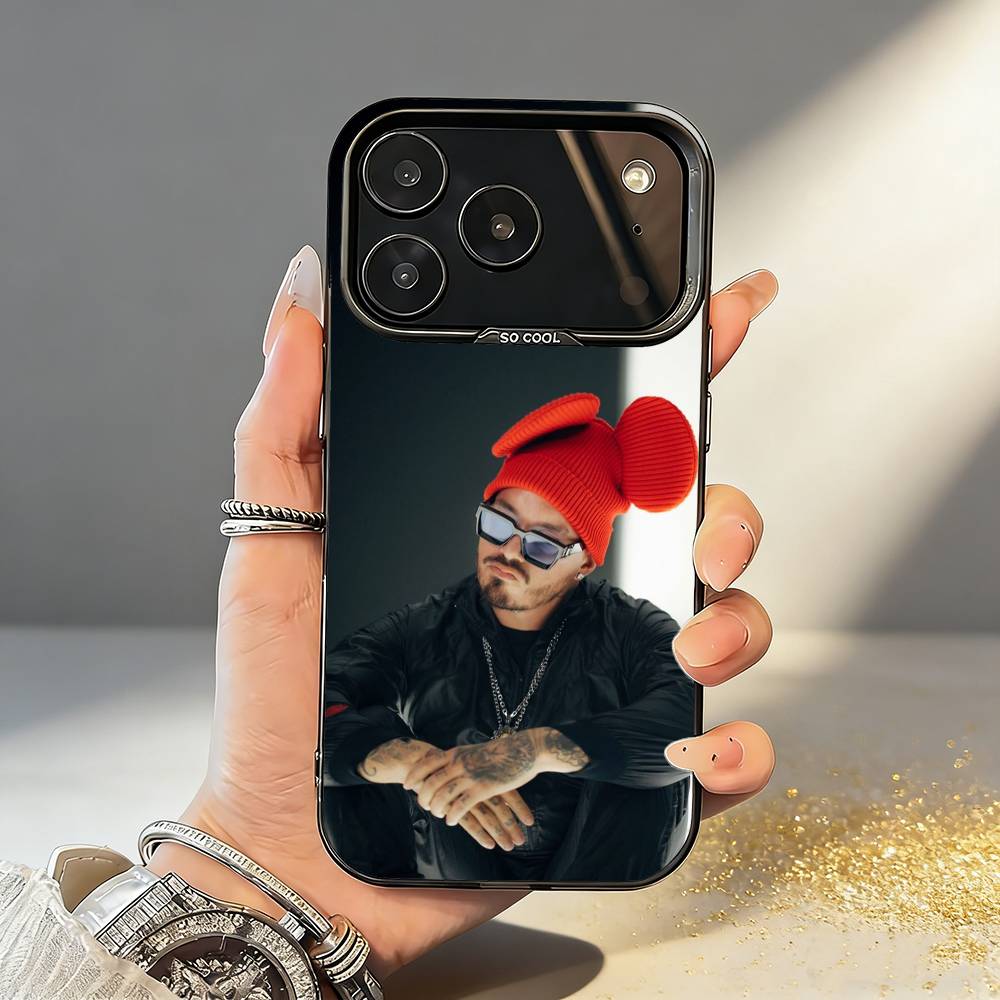 COOL J B-BalvinS Phone Case For iPhone17,16,15,14,13,12,11,Pro,MAX White Matte Shockproof Cover