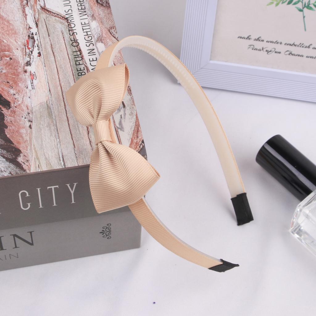 1PC Grosgrain Ribbon Hair Bows Headbands Girls Plastic Hairbands 3inch Bows Headband Children Kids Fashion Hair Aceessories