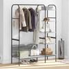 Clothing Rack with Shelf Gray 120 x 44 x 160 cm Engineered Wood