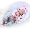Classic Popular 55 Cm Reborn Babies Dolls Lifelike Asleep Cloth Body Simulation Doll Chubby Adorable Hand Rooted Mohair Rebirth Dolls for Kids Ages 3+