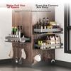 MEICHUWUYU Kitchen Utensil Storage Rack, Complete Kitchen Spice Rack, Wall-Mounted Spice Organizer Shelf, Condiment Storage Rack