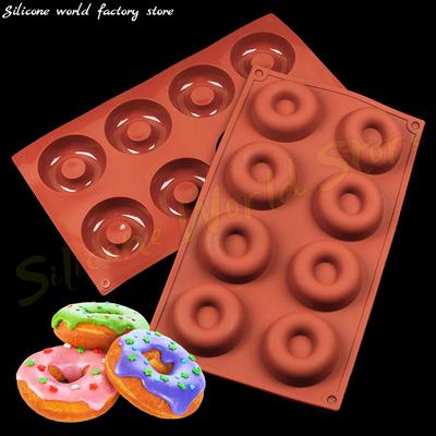 Silicone World 8 Отверстий Силиконовые Формы для Пончиков Форма для Печенья Маффинов Торта Шоколадных Пончиков Десертов Форма для Выпечки Форма для Выпечки Выпечки