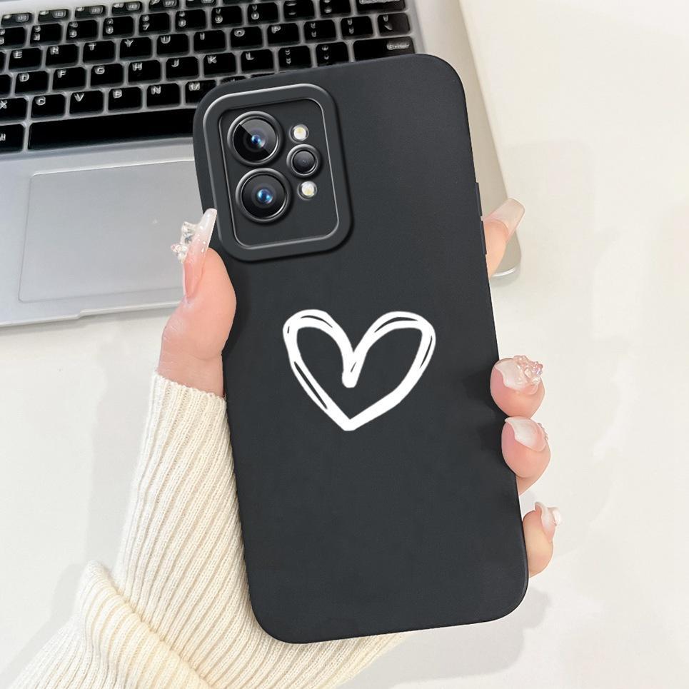 Девочковый чехол-сердечко для Realme GT2 Pro Чехол Realme GT Neo2 GT2 GT Neo 3T Funda Мягкий матовый силикон Защитная крышка для объектива Capa