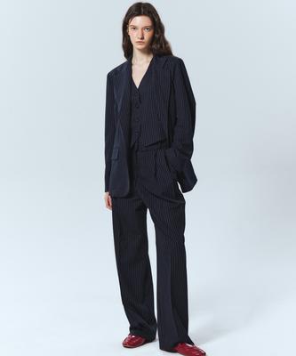 Nick&Nicole Tailored Stripe Suit Set Up_Navy