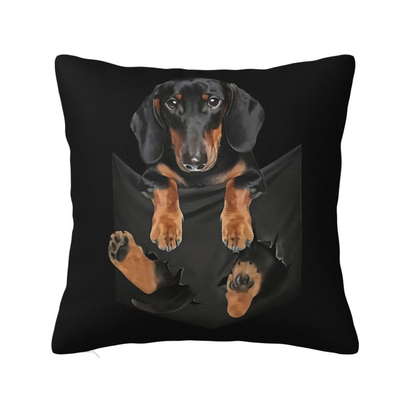 Dachshund Cushion Cover cm Soft Sausage Badger Wiener Dog Throw Pillow Case Bedroom Decoration Bedding Sofa Pillowslip