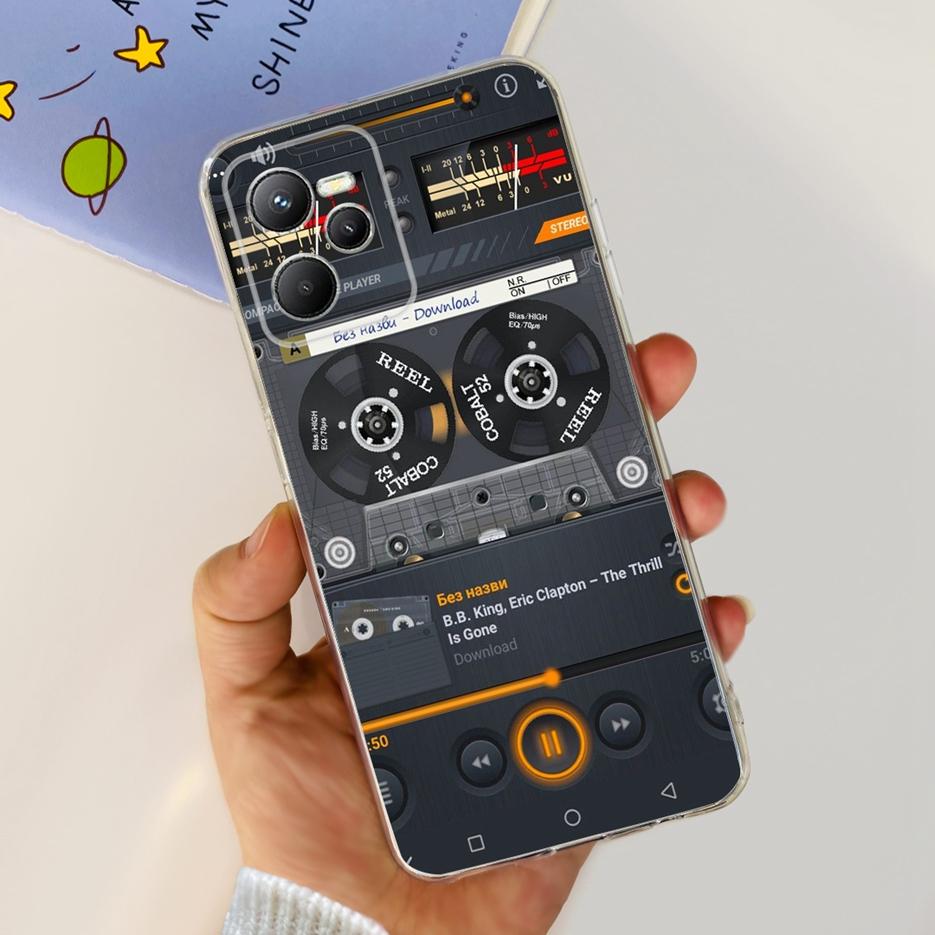 Чехол для Realme C35 RMX3511 Стильный окрашенный чехол Прозрачный силиконовый Мягкий тонкий чехол для телефона Для Realme C35 C 35 RealmeC35 Fundas Shell