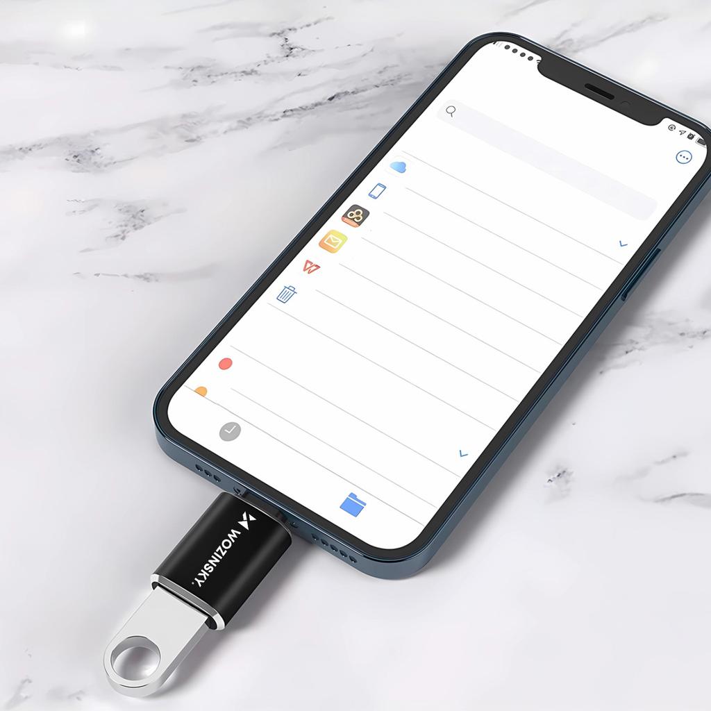 iPhone Lightning to USB-A OTG Adapter - Black