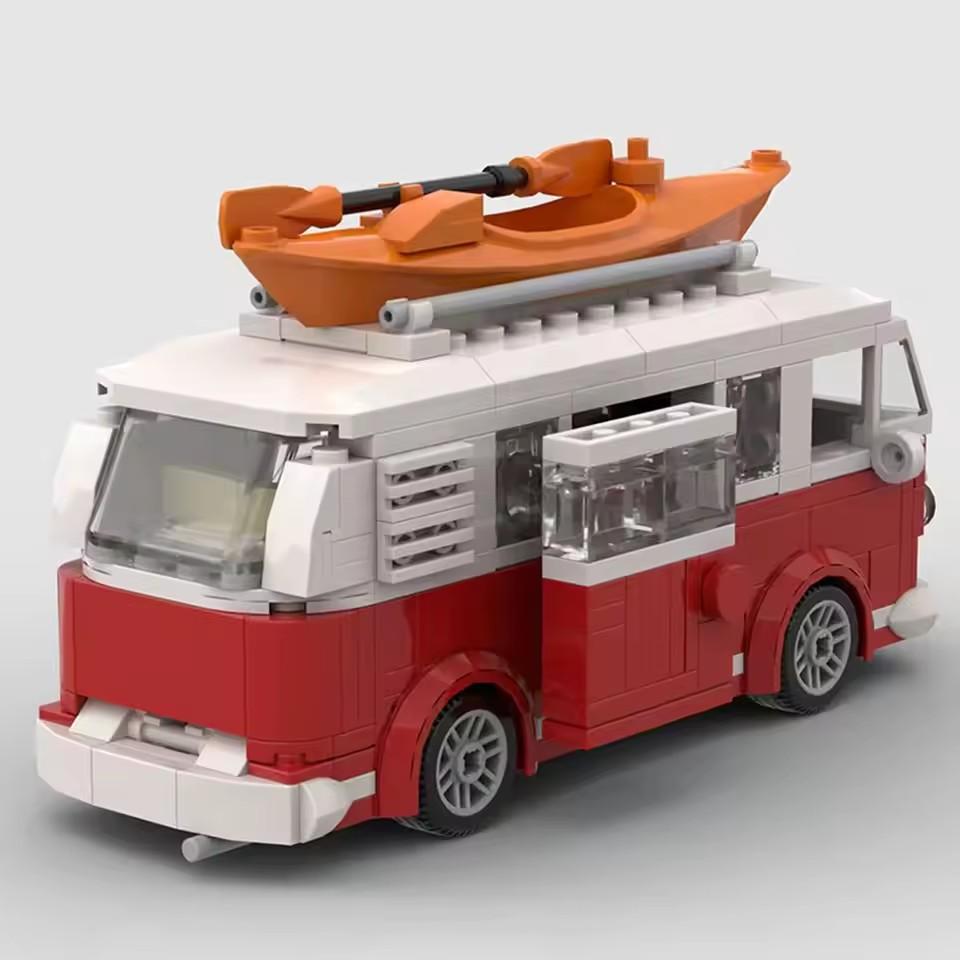 Технический Автомобиль T1 MOC Фургон Модель Транспортного Средства Строительные Блоки Детские Подарки Городской Автомобиль Игрушки Подарки на Фестиваль и Вечеринку