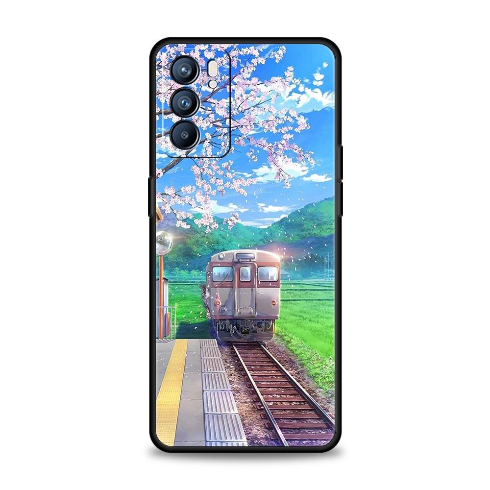 Чехол Cherry Traint Moun Fuji для Oppo Find X6 X5 A54 A53 A52 A9 2020 A15 A95 A17 A16 A76 A74 A57 Reno7 Reno6 Pro Plus 5G