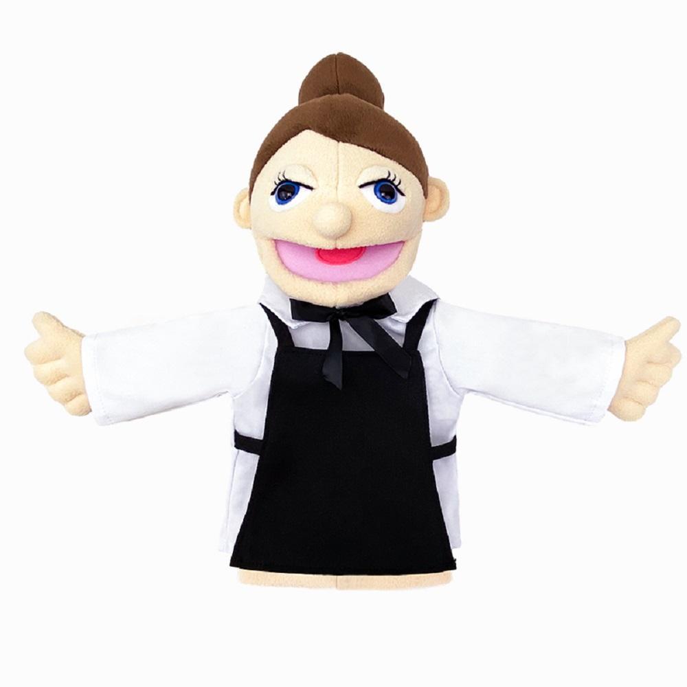 New 36cm Cartoon Profession Attire Series Hand Puppet Plush Toys Doctor Police Officer Nurse Doll Parent-child Educational Toys