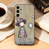 Милый чехол для телефона S-Santoro G-Gorjuss для Samsung Galaxy A73, A72, A71, A70, A53, A52, A51, Мягкий черный силиконовый чехол