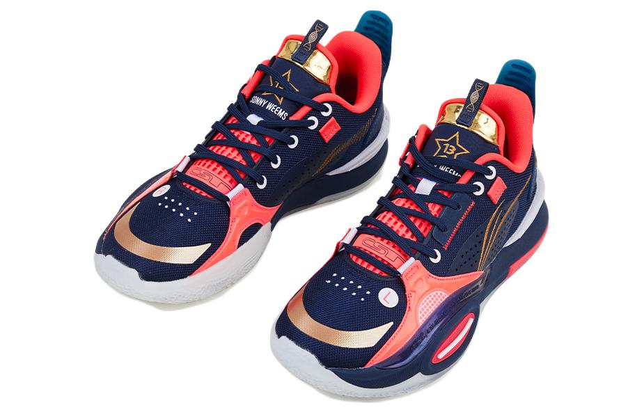 Men's Sneakers Li-Ning Wade All City 10 Basketball Shoes Men's Low-top Blue/Red