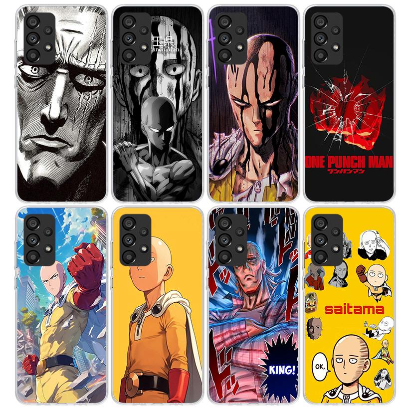 One P-Punch-Man Saitama King Phone Case For Samsung Galaxy A17 A57 A37 A16 A26 A36 A56 A15 A25 A35 A55 A14 A13 A54 A53 A34 A24 A