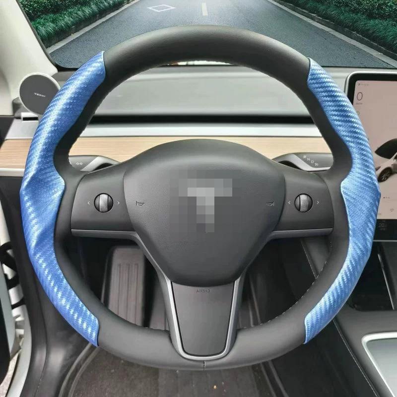 Car Steering Wheel Cover for Tesla New Model Y Juniper 2025 for Model Y/3 Booster Suede Cover Anti-skid Steer-Wheel Protector
